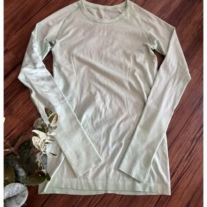 Lululemon Women's Size 6 Swiftly Tech Top Long Sleeve Crew Teal Green